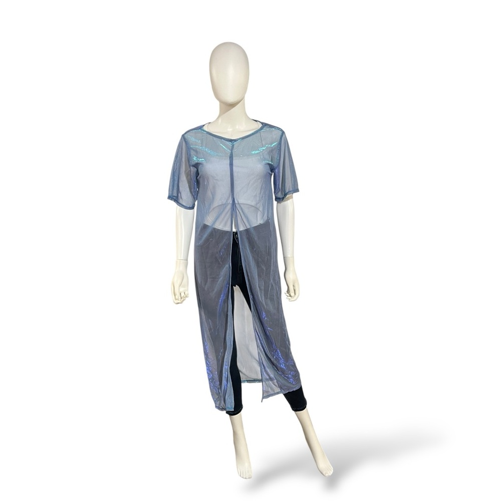 The Ragged Priest Lt Blue Iridescent Top, Medium